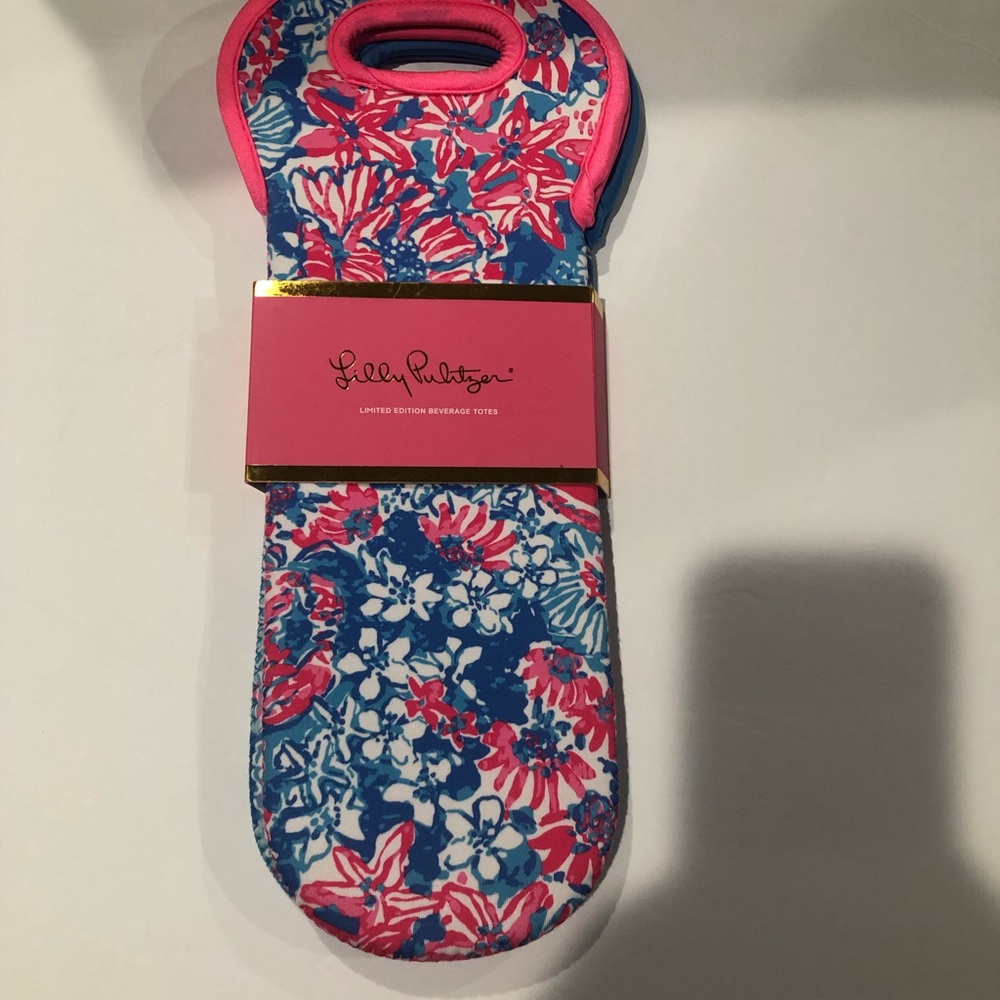 Lilly Putlitzer Pop Pop & Into The Deep Beverage Tote Set Wine Caddy